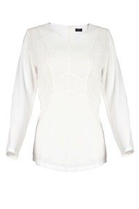 Poplook occasion tilda eyelet blouse in white